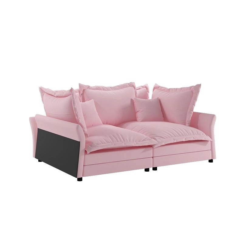 90" Deep Seat Cloud Couch Velvet Upholstered Sofa 800 lbs Capacity Convertible Lounge Chair with Removable Cushions