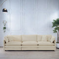 111.5" Modular Chenille Sofa - 4-Seater with 22 Configurations - Solid Wood Frame - High-Density Foam