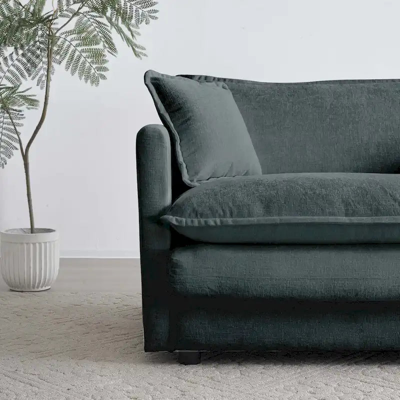 111.5" Modular Chenille Sofa - 4-Seater with 22 Configurations - Solid Wood Frame - High-Density Foam