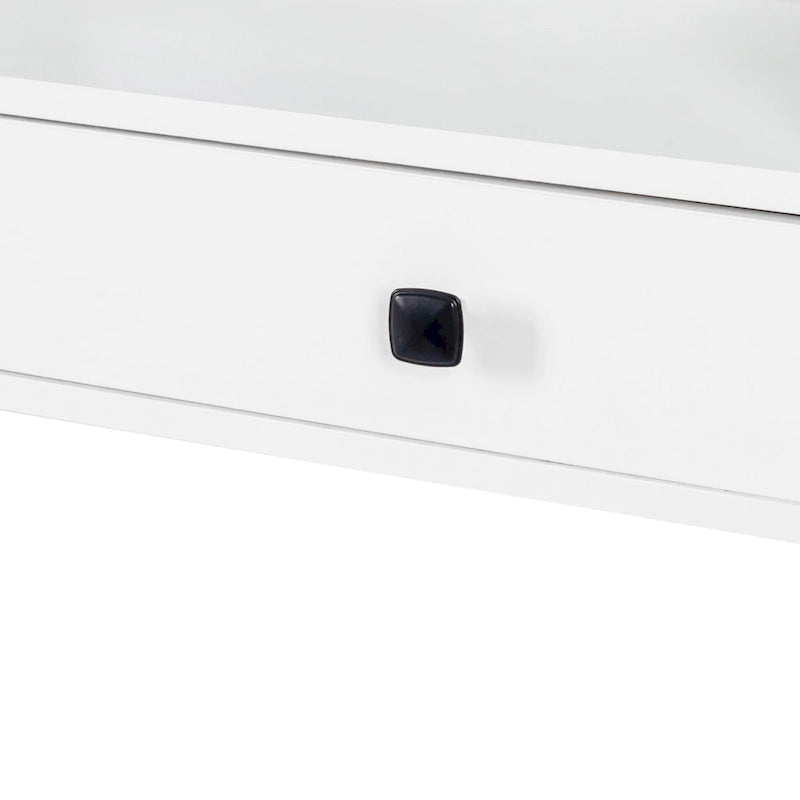 Vanity Desk with LED Lighted Mirror, 3 Color Modes, Drawers & Cabinet Storage, Makeup Table with Adjustable Shelves