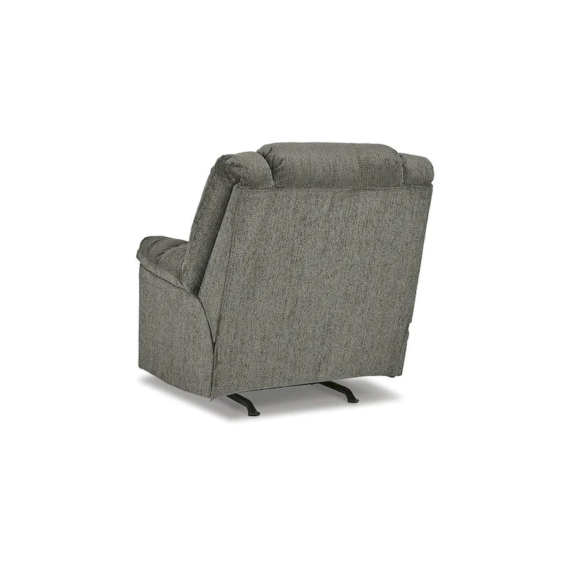 Rocker Recliner Chair - One-Pull Reclining with Gentle Rocking Motion - Plush Polyester Upholstery - High-Resiliency Foam