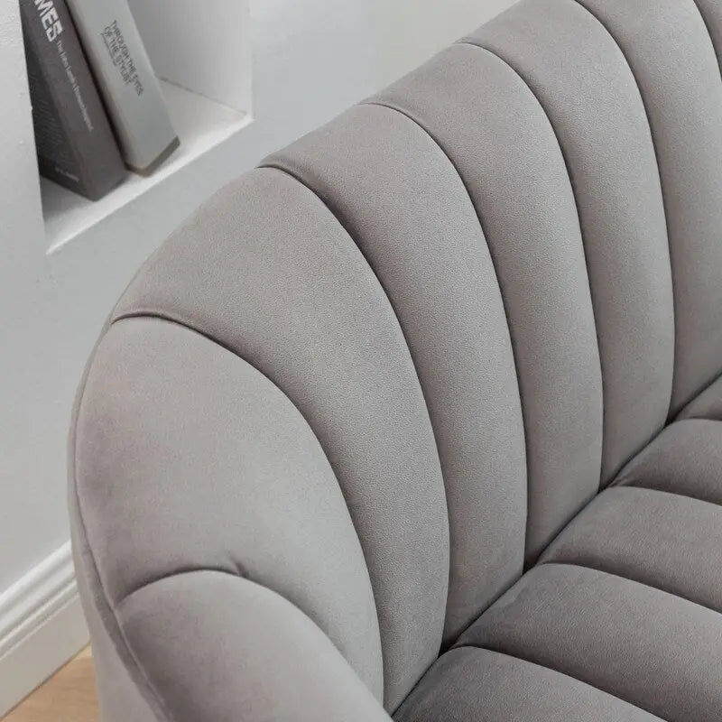 3-Piece Velvet Living Room Set - Modern Loveseat & 2 Club Chairs with Gold Metal Legs - 250-500 lbs Capacity