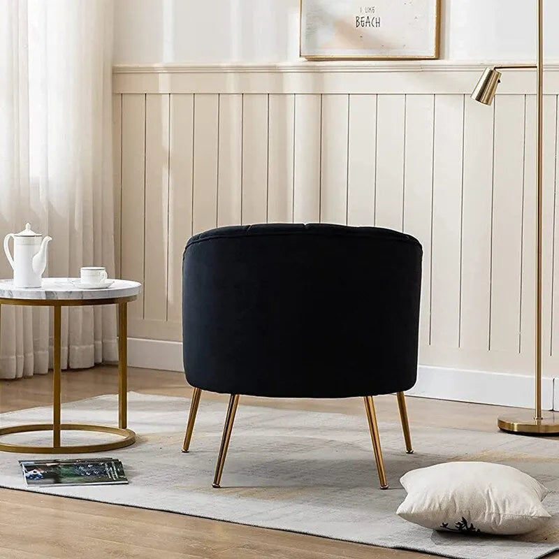 3-Piece Velvet Living Room Set - Modern Loveseat & 2 Club Chairs with Gold Metal Legs - 250-500 lbs Capacity