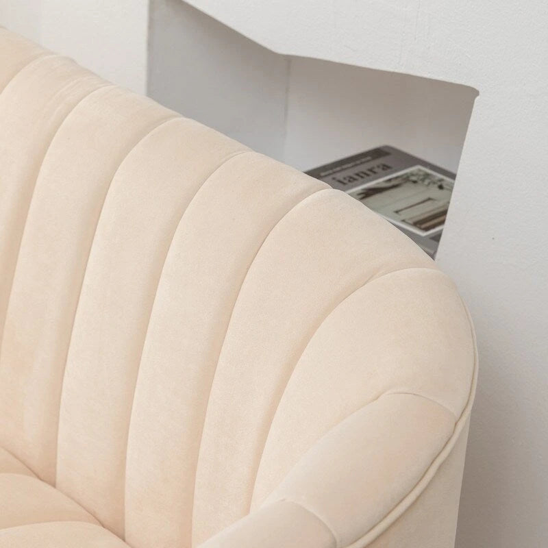 3-Piece Velvet Living Room Set - Modern Loveseat & 2 Club Chairs with Gold Metal Legs - 250-500 lbs Capacity