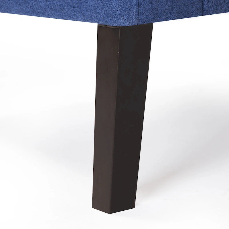 Mid-Century Accent Chairs Set of 2 - Button Tufted Linen 27.95W x 29.53D x 33.86H - 350 lbs - Walnut Legs