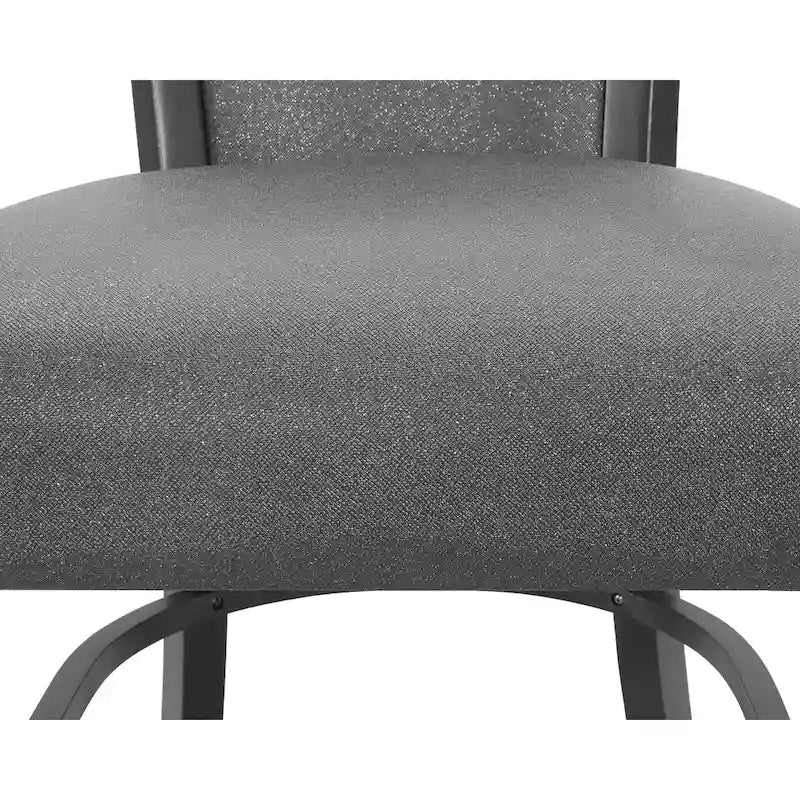 Counter Height Dining Set - Round Glass Table with Metal Frame - Modern Gray - 54W x 54L x 36H - 5 or 7 Piece Options