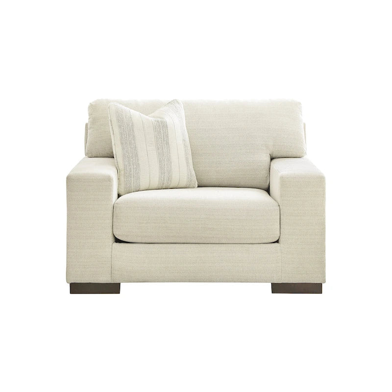 Oversized Accent Chair with Reversible Cushions, Polyester Upholstery, High-Resiliency Foam, Modern Living Room Furniture