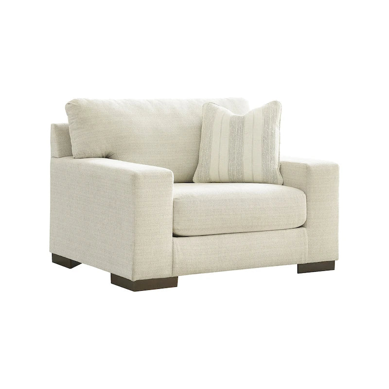 Oversized Accent Chair with Reversible Cushions, Polyester Upholstery, High-Resiliency Foam, Modern Living Room Furniture