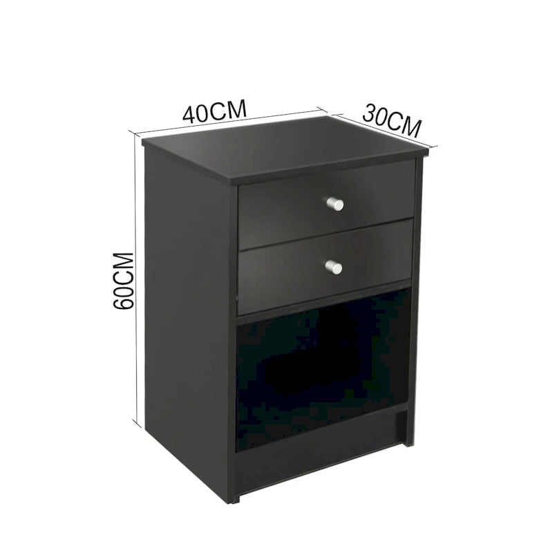 Round Handle NightStand with One Drawer