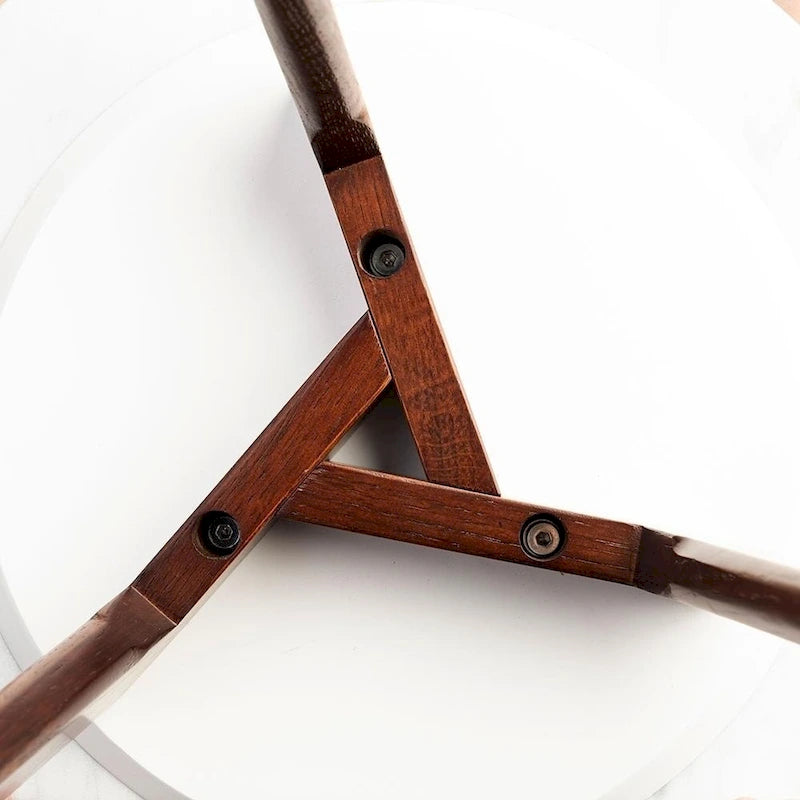 Round Marble Coffee Table 31.5" Diameter - Italian Carrara Marble Top - Walnut Wood Legs - Mid-Century Modern