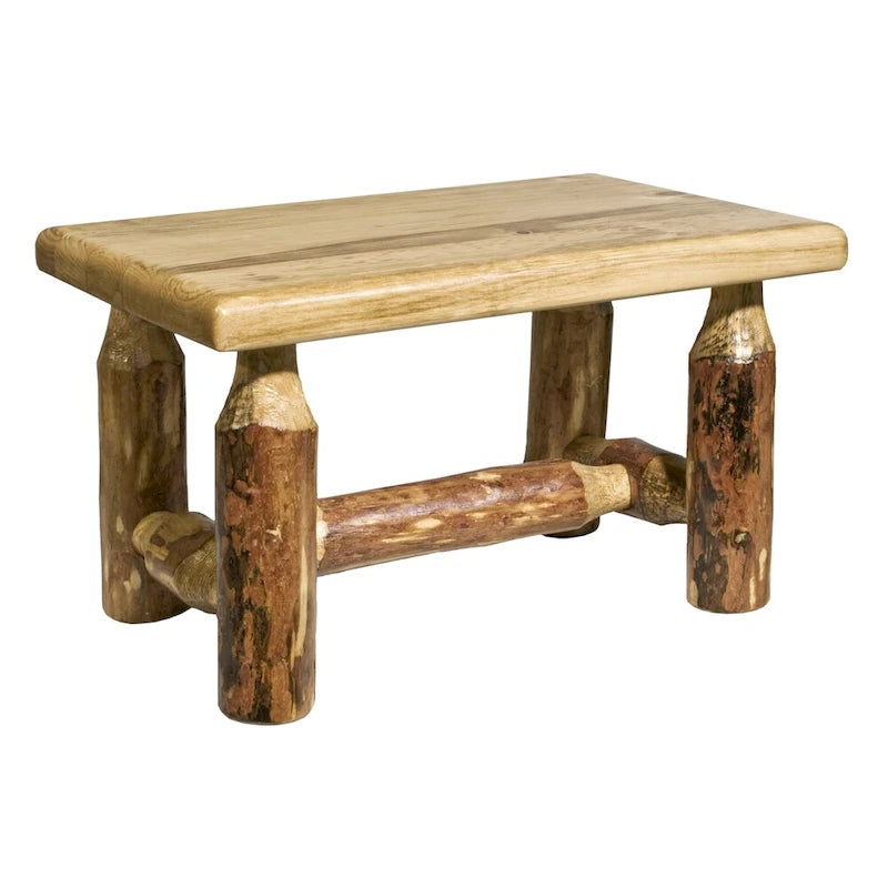 Montana Woodworks Glacier Country Collection Log Footstool