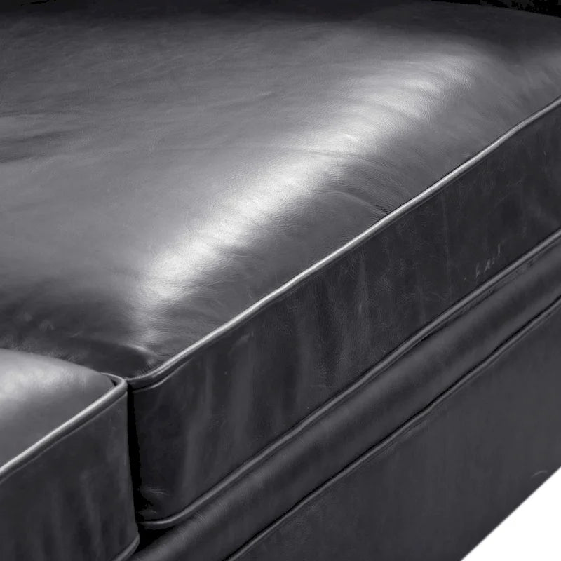 87" Chesterfield Sofa Full Grain Italian Leather Tufted Button 8-Way Hand Tied - Cognac Tan Classic Living Room Couch