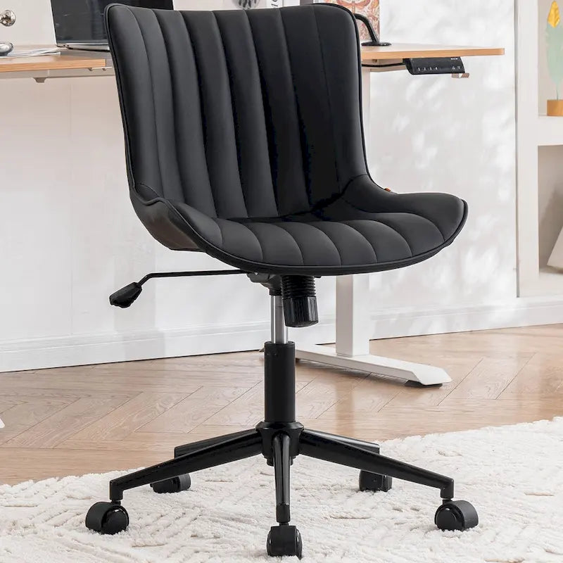Ergonomic Office Chair Swivel Armless Desk Chair with Wheels