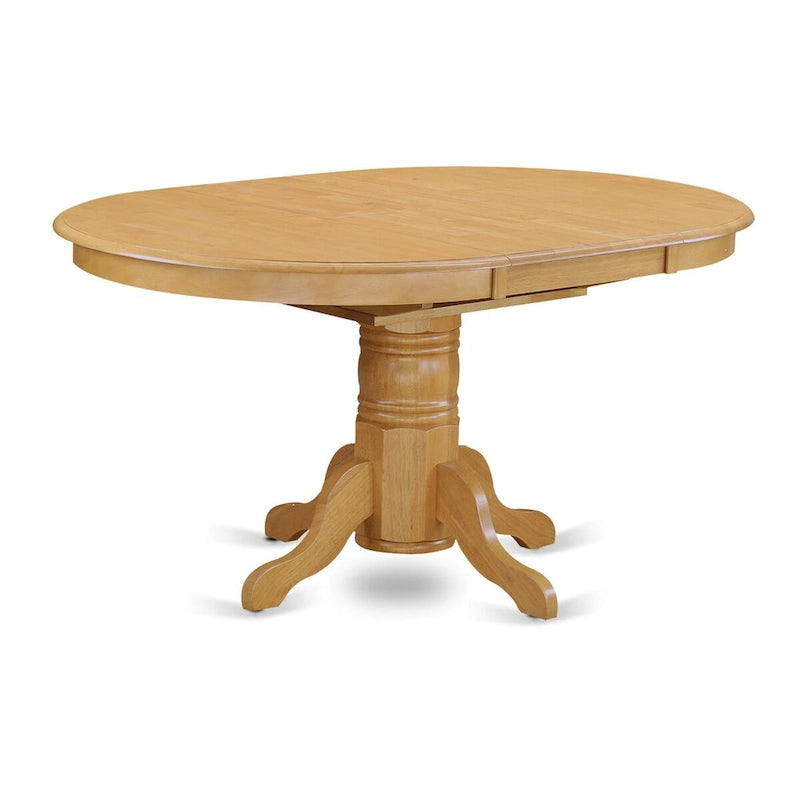 7-Piece Dining Set - Oval Table with Butterfly Leaf & 6 X-Back Chairs - Oak Rubberwood - Seats 6-8